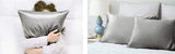 Dark Grey Satin Pillowcase (2 Pack) Silk Pillow Case, Queen Size(20x30 inch)