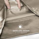 Khaki Satin Pillowcase (2 Pack) Silk Pillow Case, Queen Size(20x30 inch)