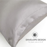 Khaki Satin Pillowcase (2 Pack) Silk Pillow Case, Queen Size(20x30 inch)