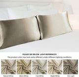 Khaki Satin Pillowcase (2 Pack) Silk Pillow Case, Queen Size(20x30 inch)