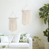 Set of 2 Macramé w/ Pole Wall Hanging