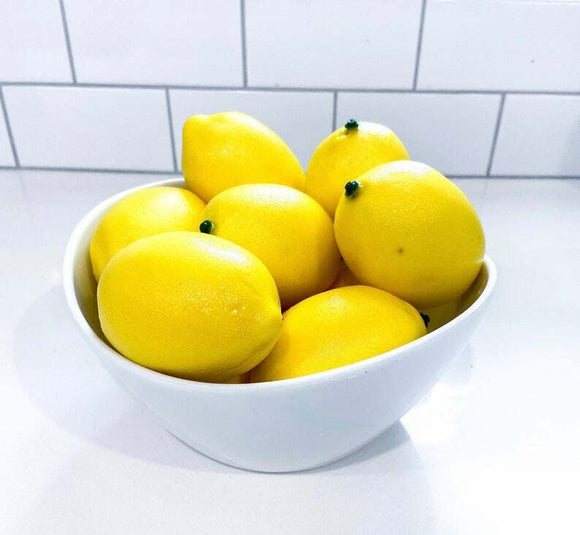 10 Fake artificial lemons lemon decor kitchen faux fake fruit lemons decoration