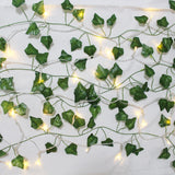 Fake Ivy Leaves with Lights, Set of 12 Artificial Greenery vines for room decor