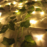 Fake Ivy Leaves with Lights, Set of 12 Artificial Greenery vines for room decor