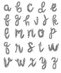 Script Cursive Balloon Foil 16" Letters balloons Symbols A-Z and 0-9 ? # & !