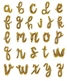 Gold Script Cursive Balloon Foil 16" Letters balloons Symbols A-Z and 0-9 ? # & !