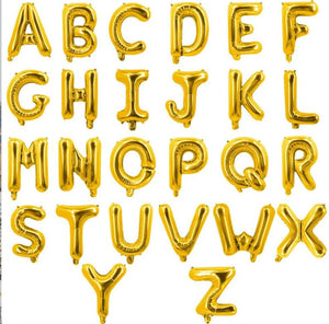 Gold Capital Balloon Foil 16" Letters balloons Symbols A-Z and 0-9 ? # & !