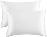 Dark Grey Satin Pillowcase (2 Pack) Queen Size (20x30 inches)