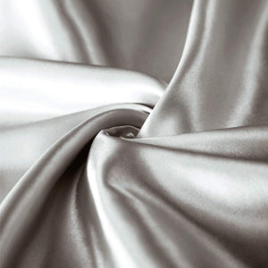 Silver Satin Pillowcase (2 Pack) Queen Size (20x30 inches)