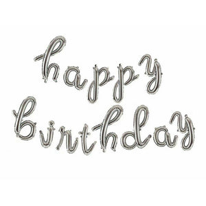 16" Script Cursive "Happy Birthday" Balloon Letters