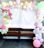 Colorful Unicorn Themed Balloon Arch Kit
