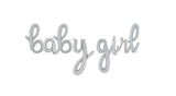 16" Script "baby girl" Cursive Balloon Letters